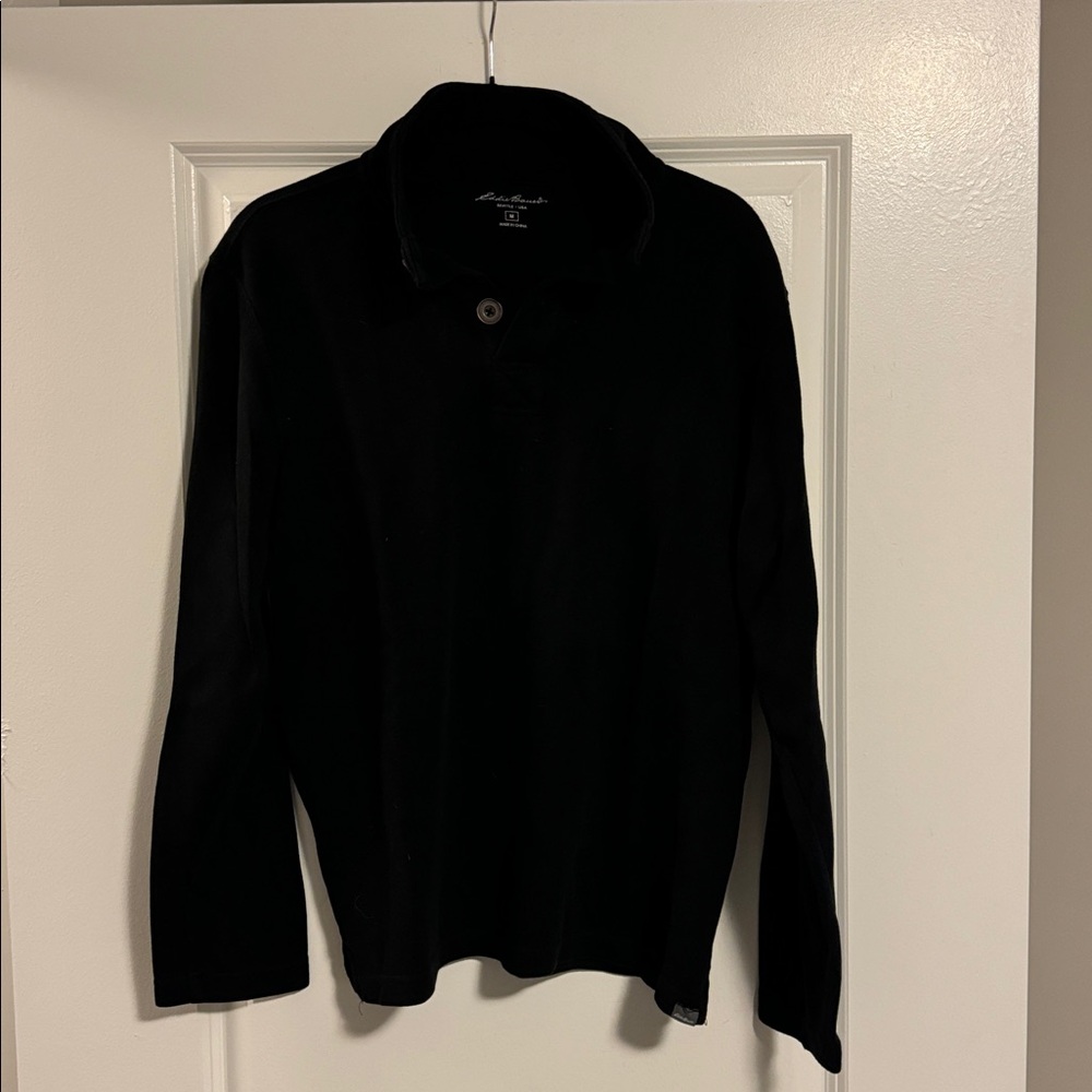 Eddie Bauer Black Button Up Pull Over